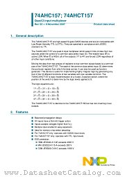 74AHC157PW datasheet pdf NXP Semiconductors