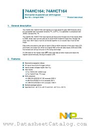 74AHCT164PW datasheet pdf NXP Semiconductors