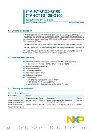 74AHCT1G125GV-Q100 datasheet pdf NXP Semiconductors