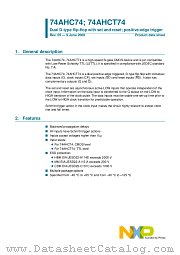 74AHC74D datasheet pdf NXP Semiconductors