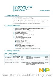 74ALVC00BQ-Q100 datasheet pdf NXP Semiconductors