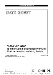 74ALVCH162601DGG datasheet pdf NXP Semiconductors