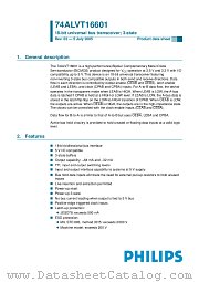 74ALVT16601DL datasheet pdf NXP Semiconductors
