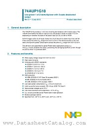 74AUP1G18GF datasheet pdf NXP Semiconductors
