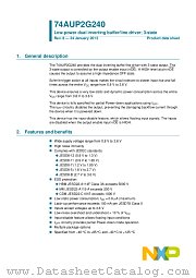 74AUP2G240GD datasheet pdf NXP Semiconductors