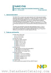 74AVC1T45GM datasheet pdf NXP Semiconductors
