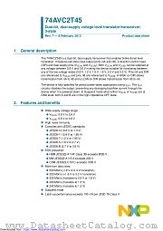 74AVC2T45DC datasheet pdf NXP Semiconductors