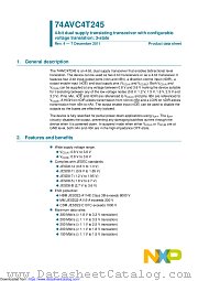 74AVC4T245PW datasheet pdf NXP Semiconductors