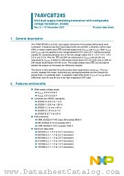 74AVC8T245PW datasheet pdf NXP Semiconductors