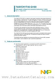 74AVCH1T45GW-Q100 datasheet pdf NXP Semiconductors