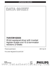 74AVCM162836DGG datasheet pdf NXP Semiconductors