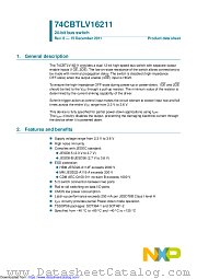 74CBTLV16211DGV datasheet pdf NXP Semiconductors