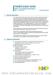 74CBTLV3257BQ-Q100 datasheet pdf NXP Semiconductors