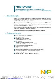 74CBTLVD3861BQ datasheet pdf NXP Semiconductors