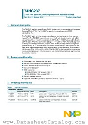 74HC237D datasheet pdf NXP Semiconductors