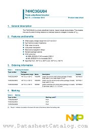 74HC3GU04DC datasheet pdf NXP Semiconductors