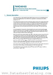 74HC40103D datasheet pdf NXP Semiconductors