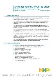 74HC138D-Q100 datasheet pdf NXP Semiconductors