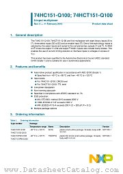74HC151D-Q100 datasheet pdf NXP Semiconductors