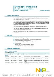74HC154N datasheet pdf NXP Semiconductors