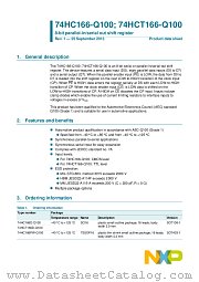 74HC166D-Q100 datasheet pdf NXP Semiconductors