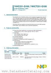 74HCT251D-Q100 datasheet pdf NXP Semiconductors