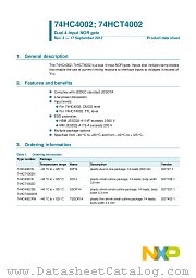 74HC4002N datasheet pdf NXP Semiconductors