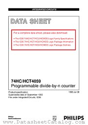 74HCT4059D datasheet pdf NXP Semiconductors