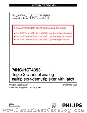 74HCT4353N datasheet pdf NXP Semiconductors
