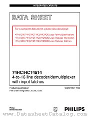74HCT4514PW datasheet pdf NXP Semiconductors