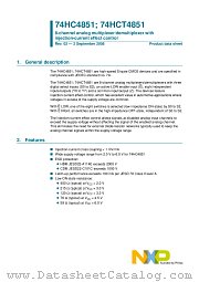 74HCT4851D datasheet pdf NXP Semiconductors