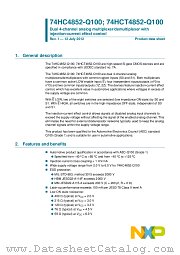74HC4852PW-Q100 datasheet pdf NXP Semiconductors