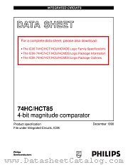 74HC85DB datasheet pdf NXP Semiconductors
