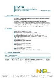 74LV139D datasheet pdf NXP Semiconductors