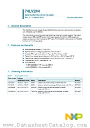 74LV244N datasheet pdf NXP Semiconductors