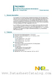 74LV4051D datasheet pdf NXP Semiconductors