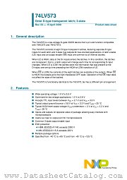74LV573N datasheet pdf NXP Semiconductors