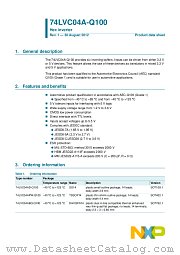 74LVC04ABQ-Q100 datasheet pdf NXP Semiconductors
