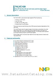 74LVC109D datasheet pdf NXP Semiconductors