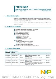 74LVC126ADB datasheet pdf NXP Semiconductors