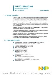 74LVC157APW-Q100 datasheet pdf NXP Semiconductors