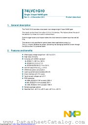 74LVC1G10GF datasheet pdf NXP Semiconductors