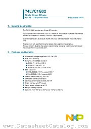 74LVC1G32GV datasheet pdf NXP Semiconductors