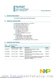 74LVC27DB datasheet pdf NXP Semiconductors