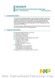 74LVC273BQ datasheet pdf NXP Semiconductors