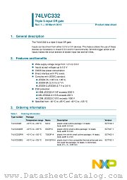74LVC332D datasheet pdf NXP Semiconductors