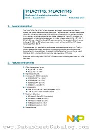 74LVCH1T45GW datasheet pdf NXP Semiconductors