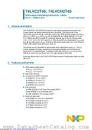 74LVCH2T45GS datasheet pdf NXP Semiconductors