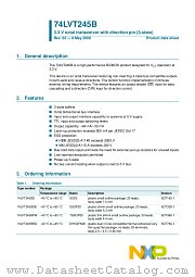 74LVT245BDB datasheet pdf NXP Semiconductors