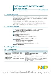 74VHC02PW-Q100 datasheet pdf NXP Semiconductors